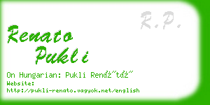 renato pukli business card